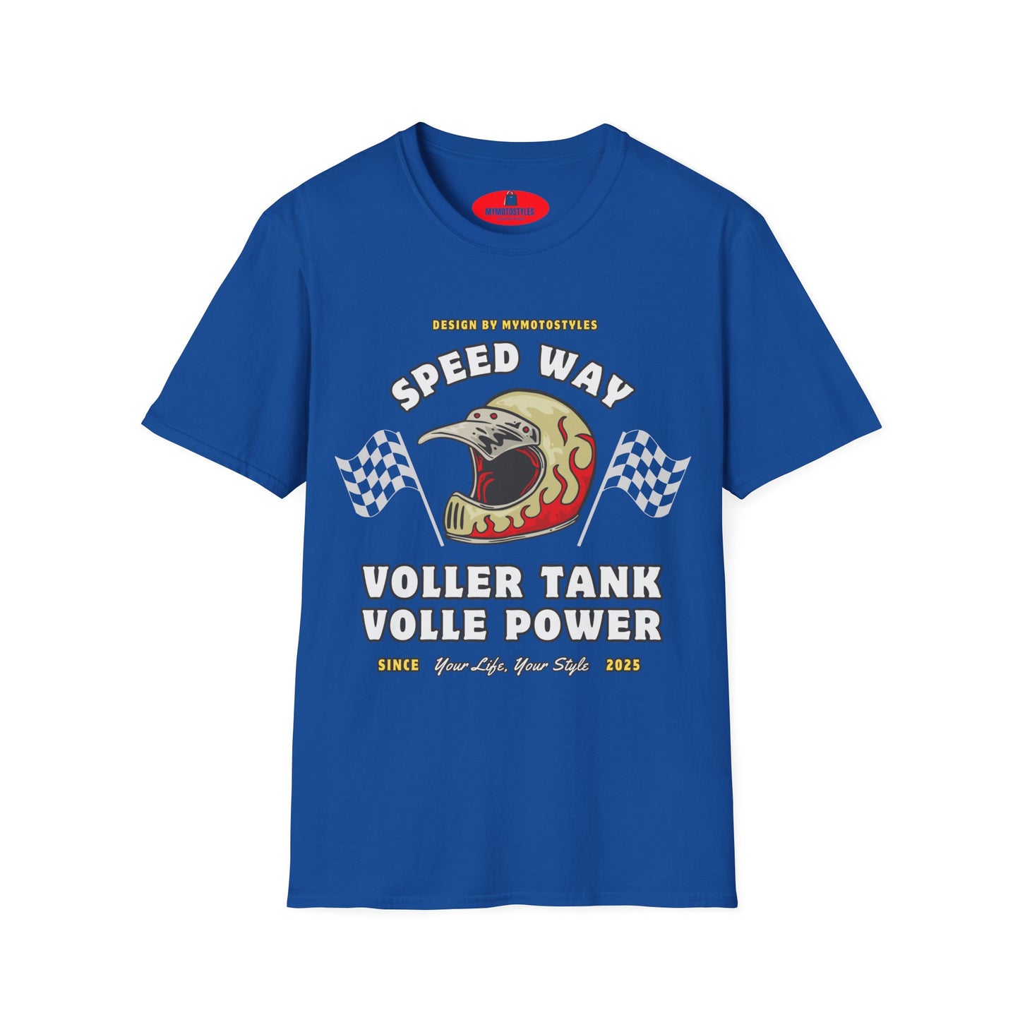 Biker T-shirt - Motorcycle Shirt - Speed Way Design - Motorcycle Man