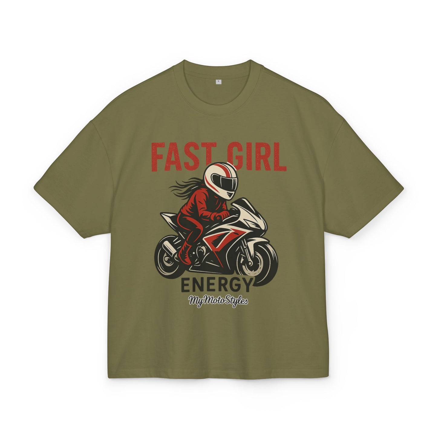 Fast Girl Energy Unisex Heavy Cotton Tee - Perfect for Motorbike Enthusiasts