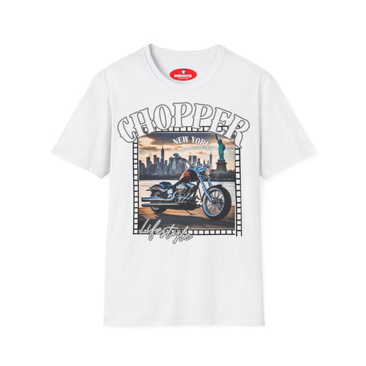 Biker T-Shirt - New York - Chopper Design - Vintage - Biker Gift Idea