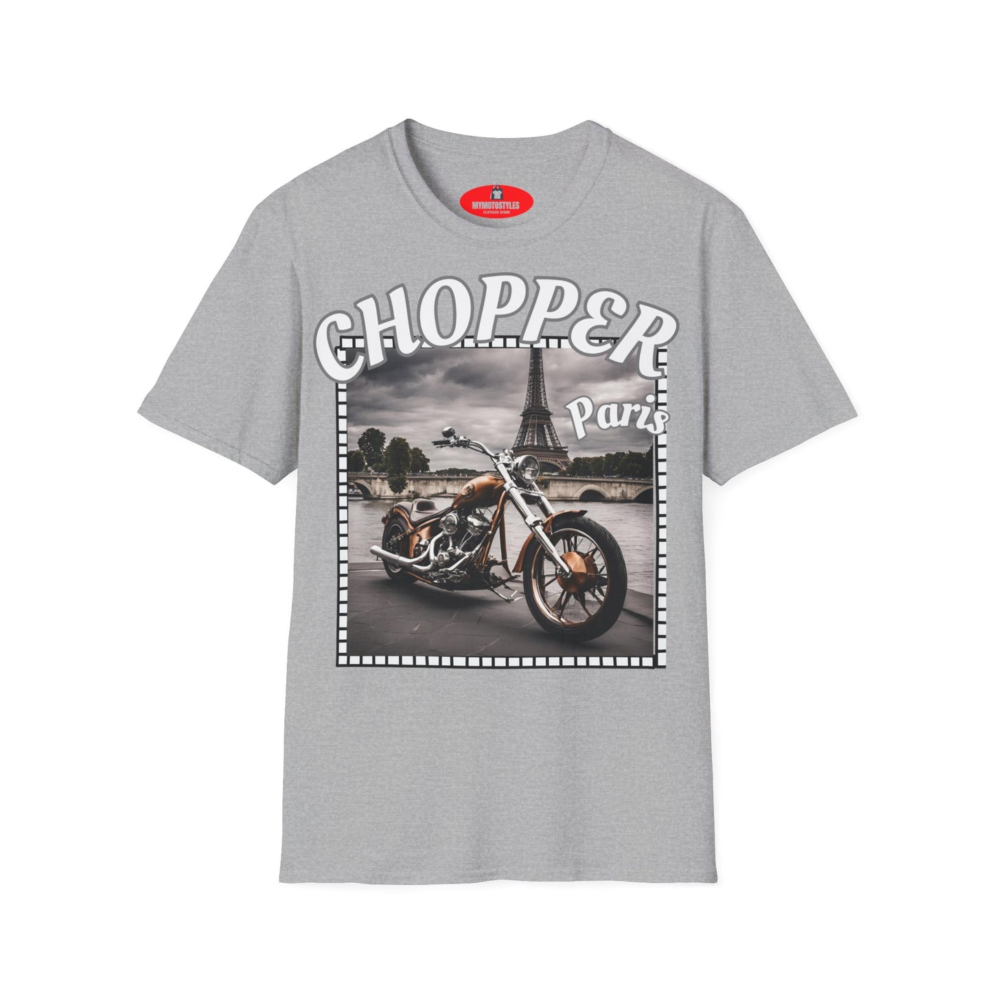 Chopper Paris Graphic T-Shirt for Motorcycle Enthusiasts