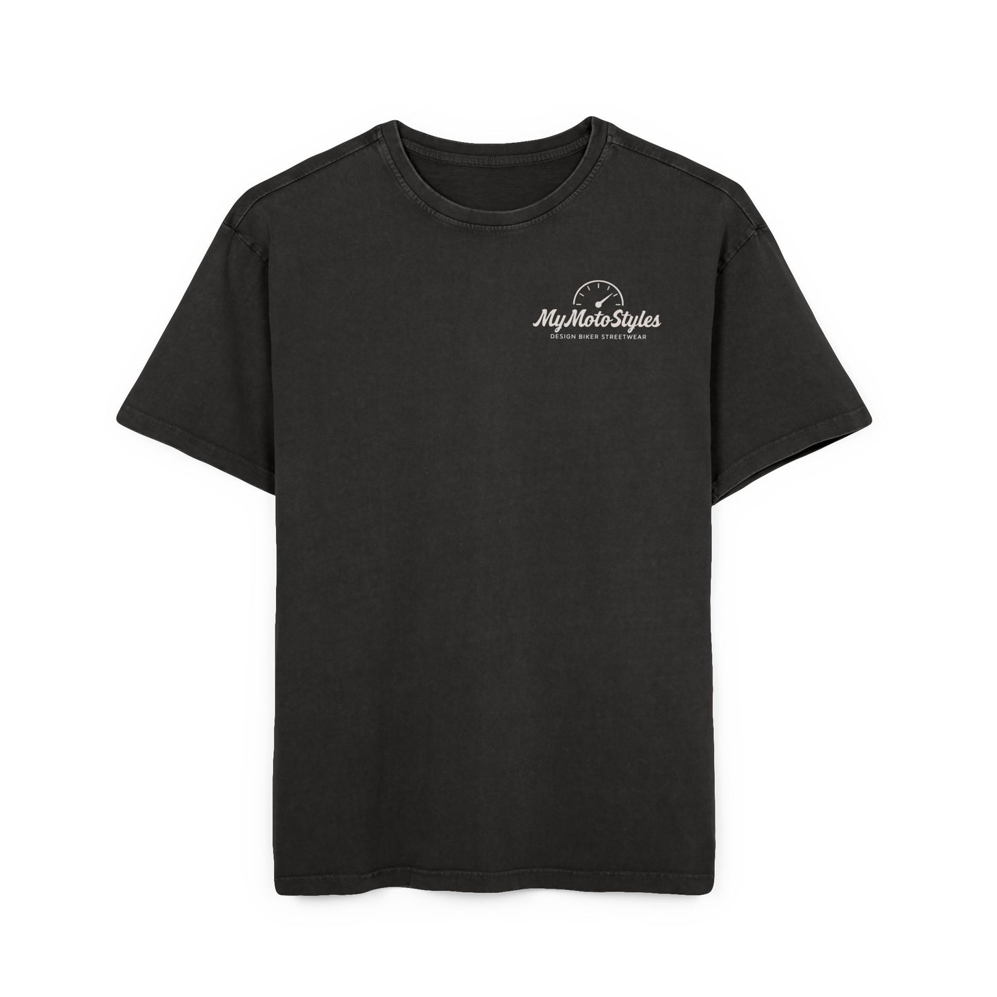 Men's Acid Washed Oversize Tee - Built for the Road Motorcycle T-Shirt