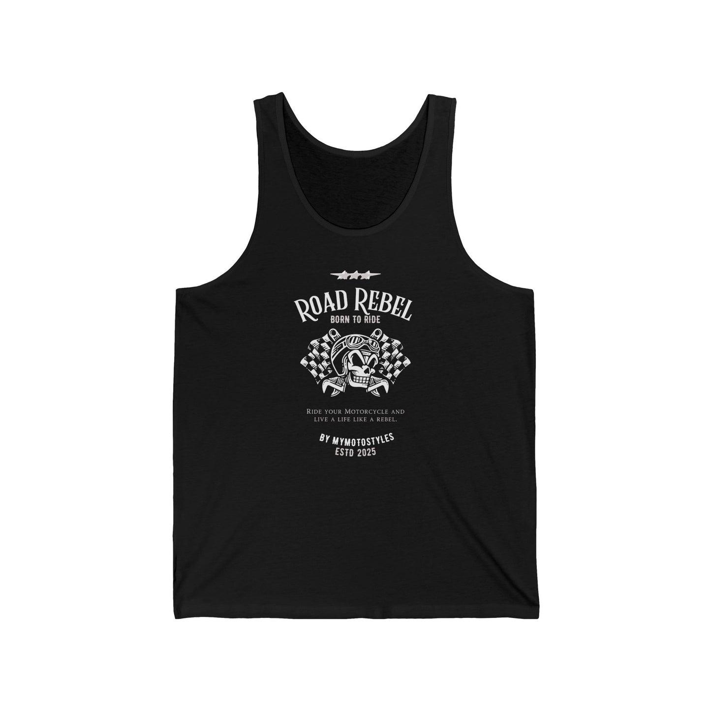 Road Rebel Biker Tank Top - Men's Undershirt - Biker Shirt