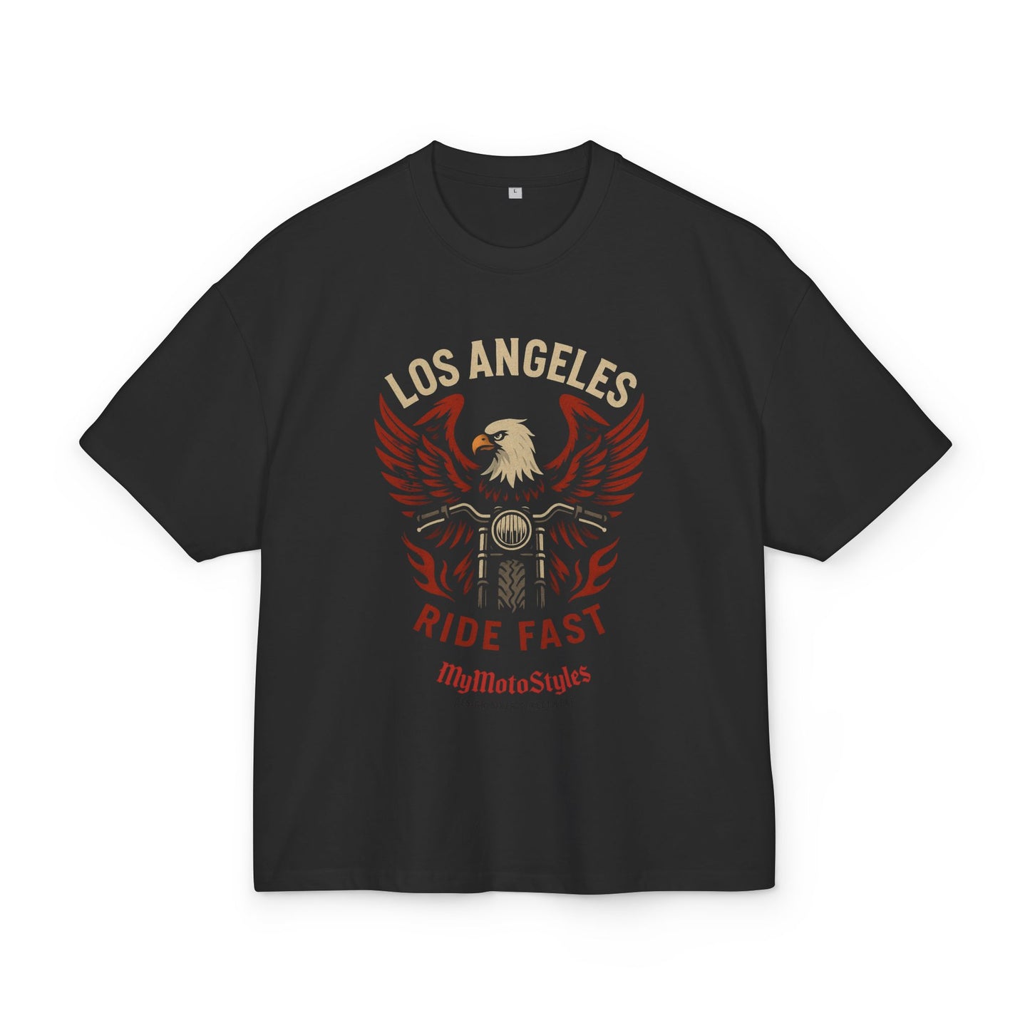 Oversized Unisex T-Shirt - Los Angeles Ride Fast - Vintage Look