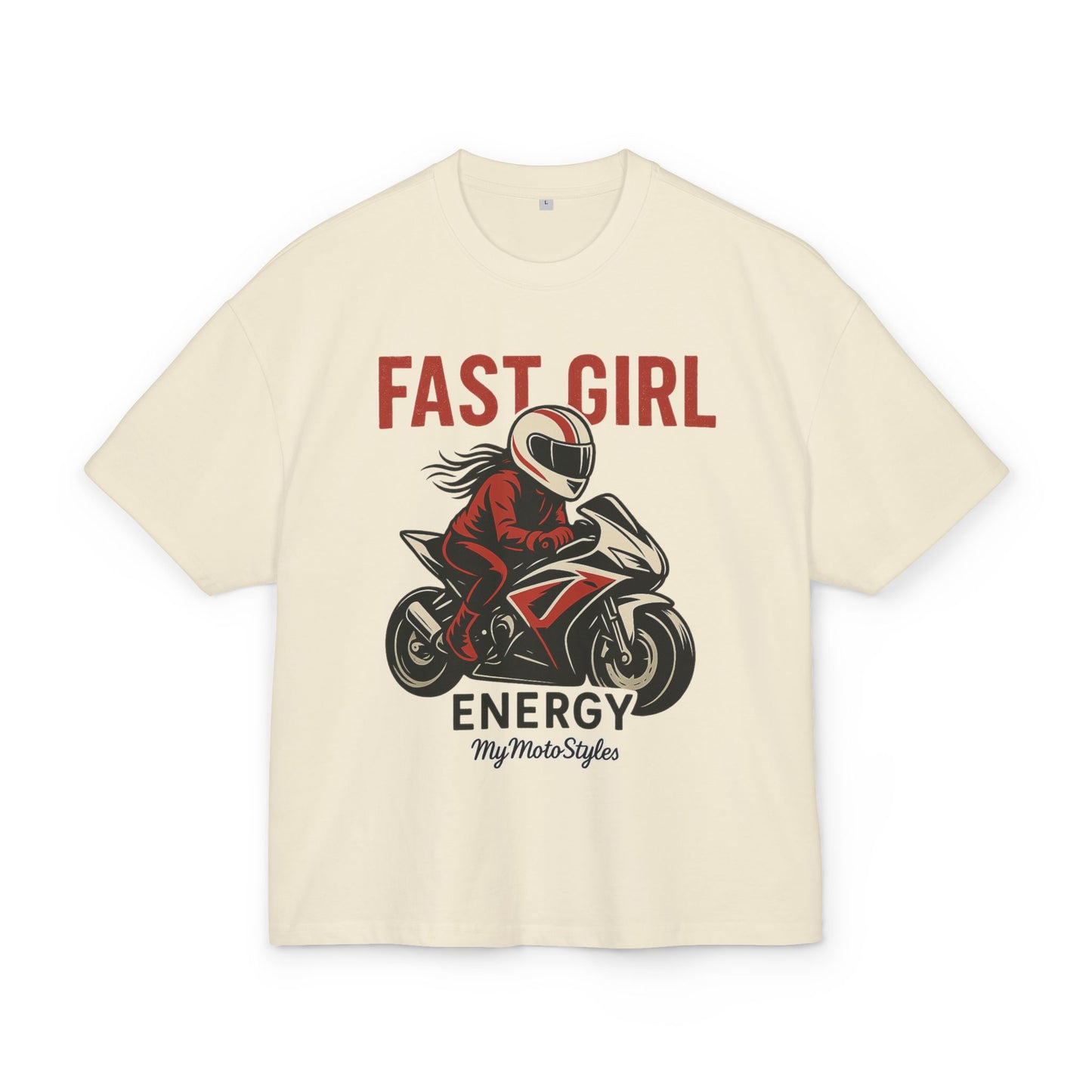 Fast Girl Energy Unisex Heavy Cotton Tee - Perfect for Motorbike Enthusiasts