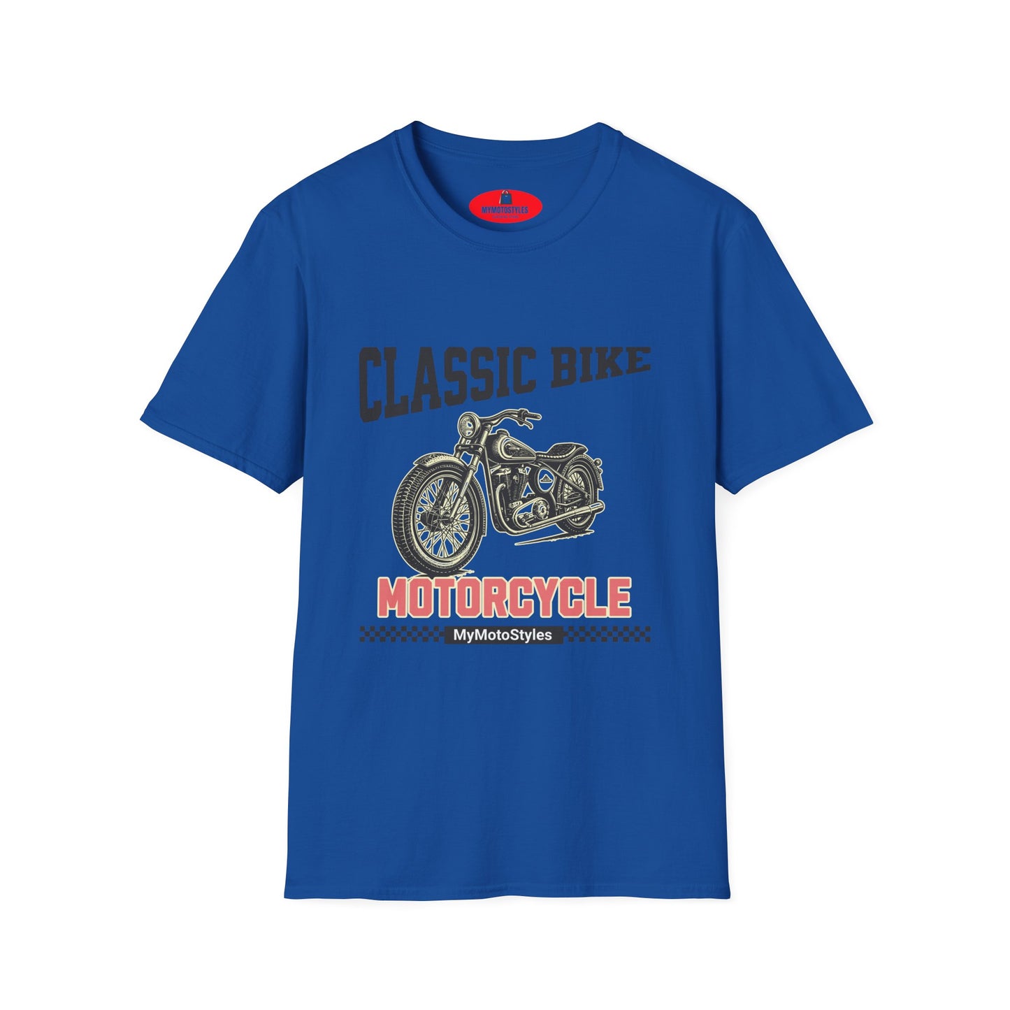 Men's T-Shirt White, Motorcycle, Men's T-Shirt, Classic Bike, Motorcycle, Vintage Design, Gift Biker