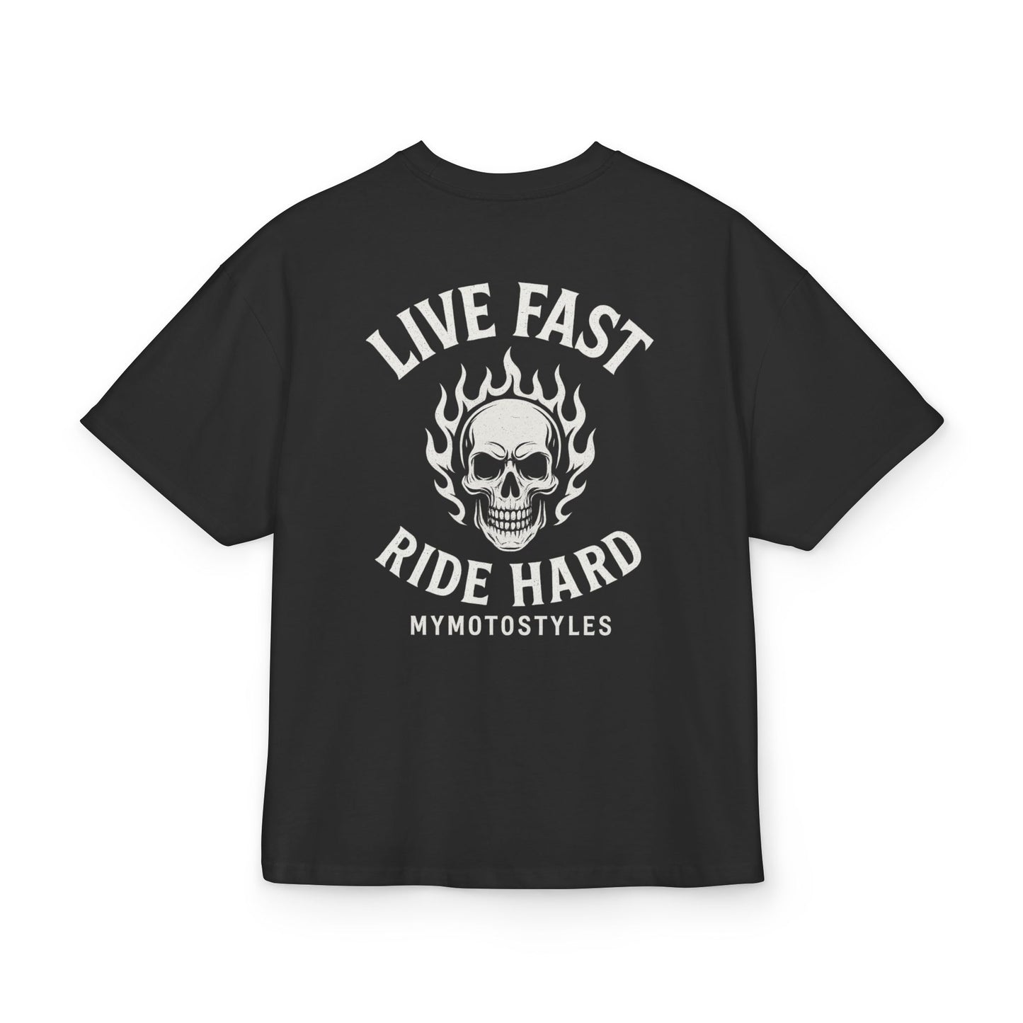 Biker Oversized T-Shirt - Design Shirt - Back Print Motif - Rocker Style - Biker Gift