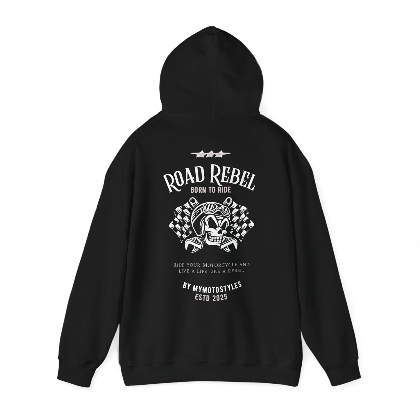 Biker Hoodie - Road Rebel - Men's Sweatshirt - Design Hoodie - Gift Idea