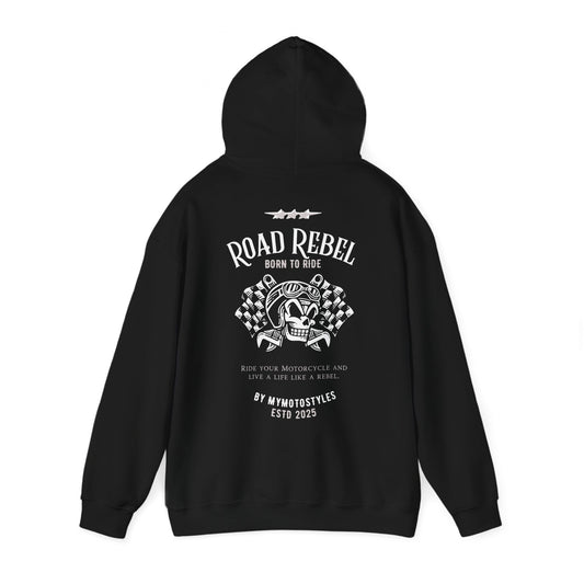 Biker Hoodie - Road Rebel - Herren Sweatshirt - Design Kapuzenpullover - Geschenkidee