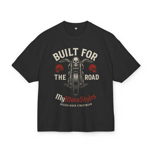 Oversized Biker T-Shirt - 'Built for the Road' - Unisex Shirt - MyMotoStyles