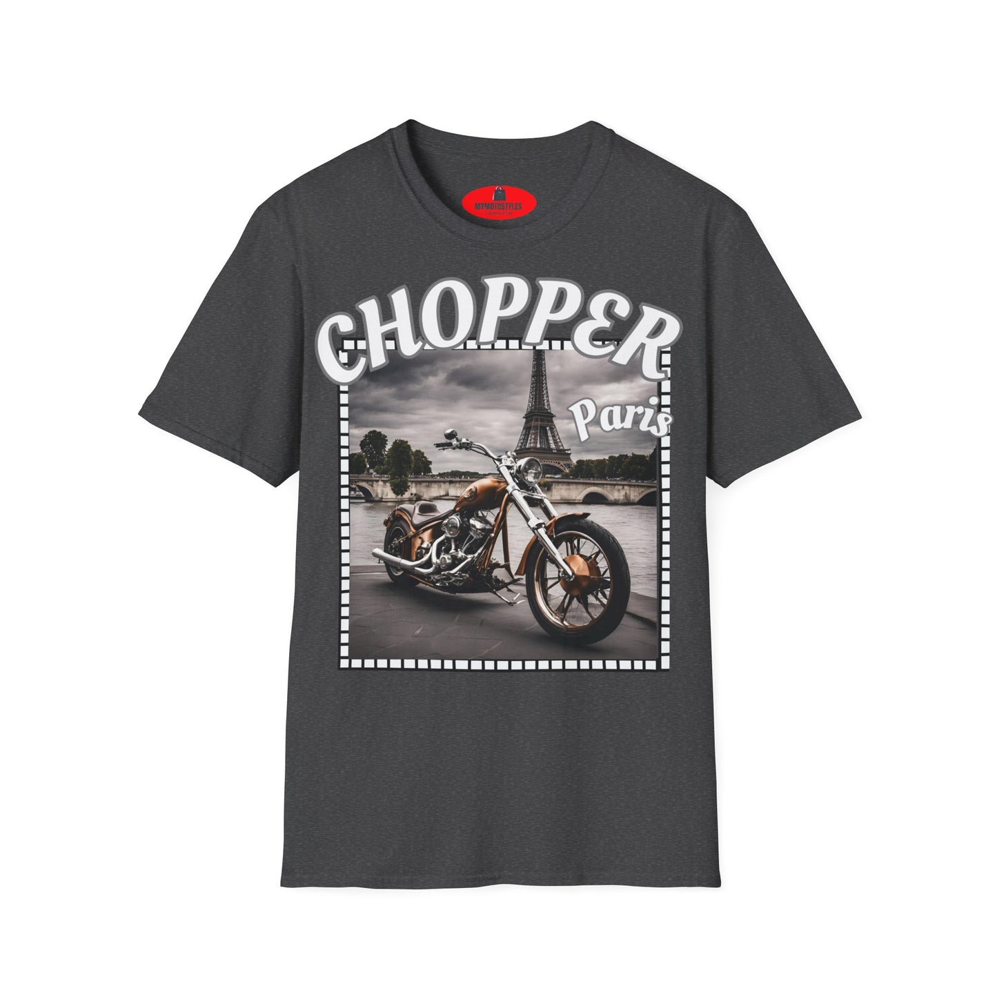 Chopper Paris Graphic T-Shirt for Motorcycle Enthusiasts