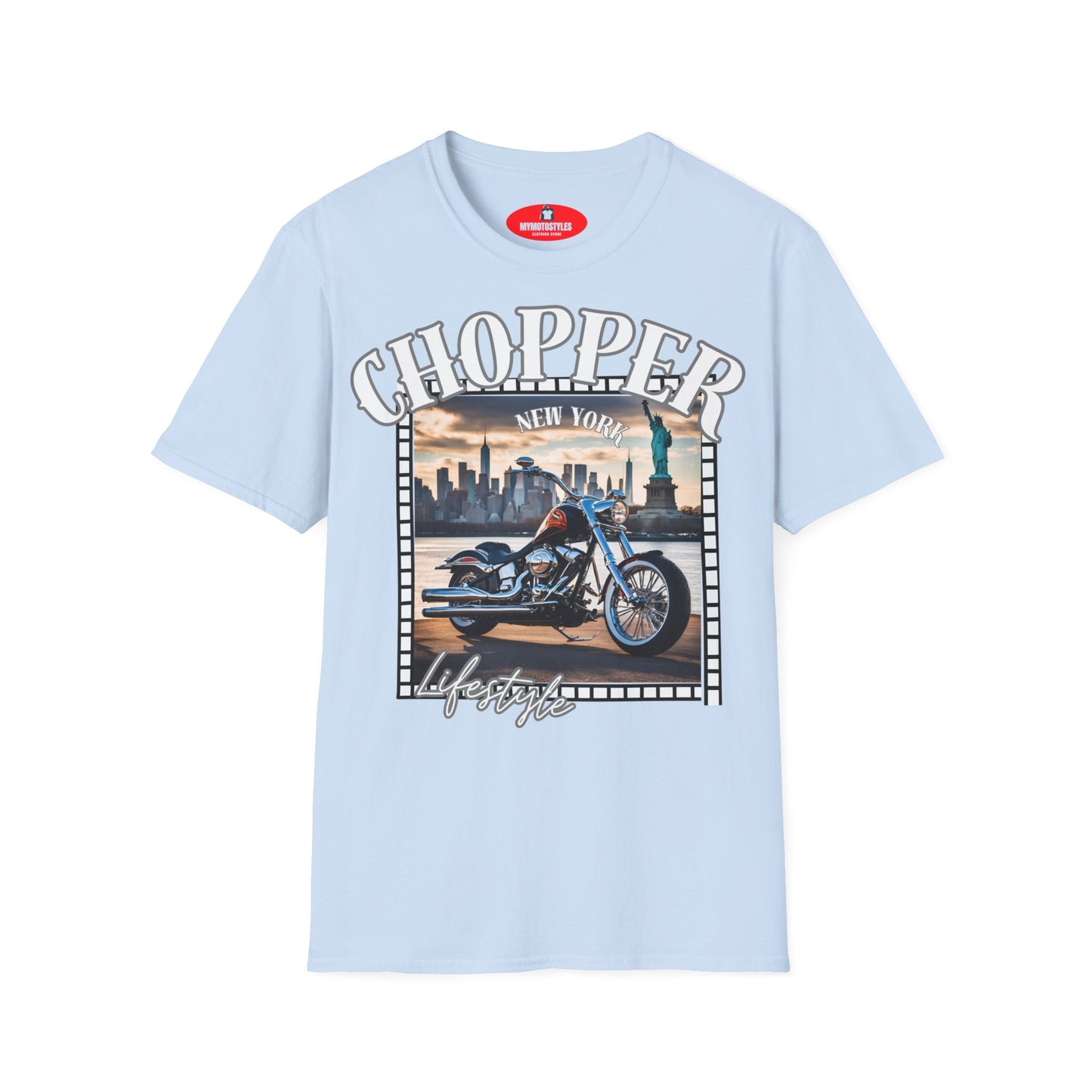 Biker T-Shirt - New York - Chopper Design - Vintage - Biker Gift Idea