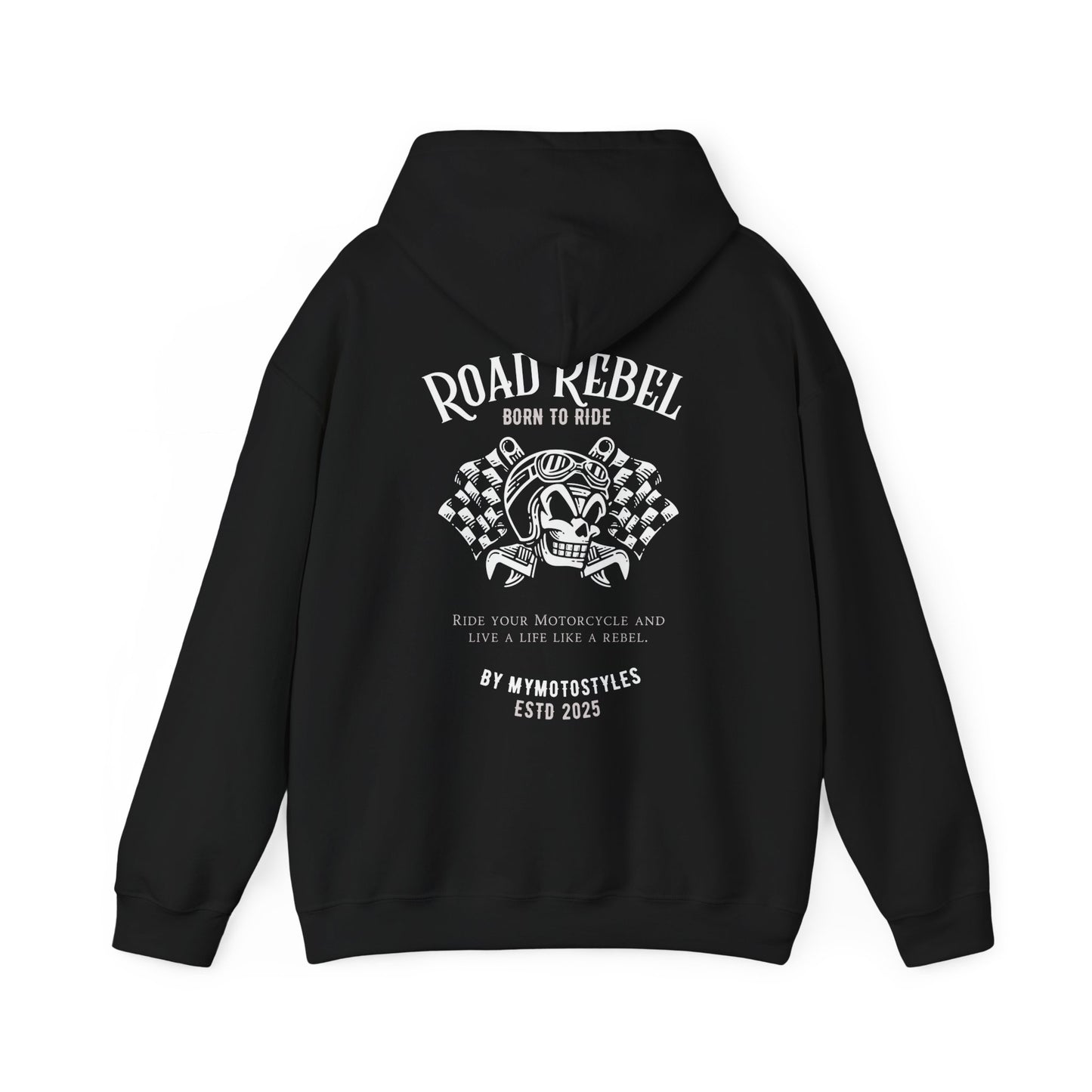 Biker Hoodie - Road Rebel - Men's Sweatshirt - Design Hoodie - Gift Idea