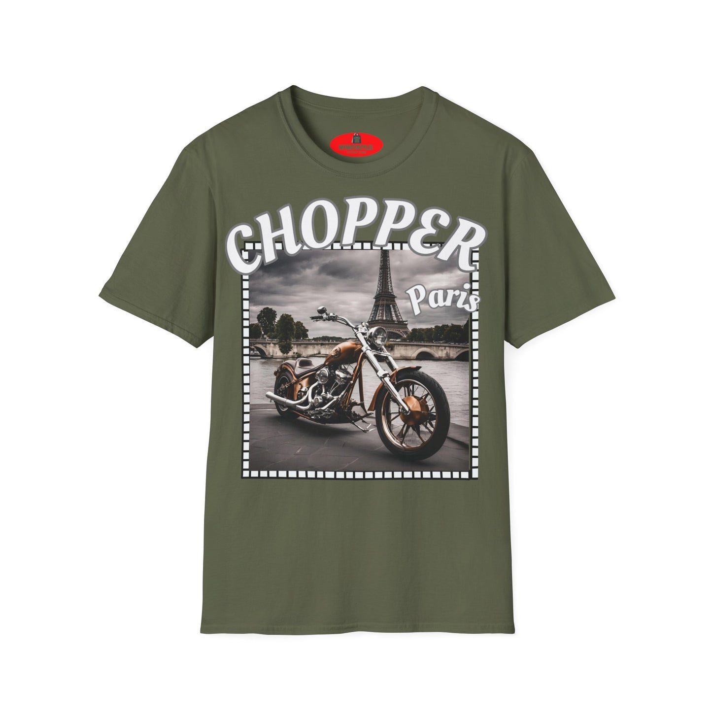 Chopper Paris Graphic T-Shirt for Motorcycle Enthusiasts