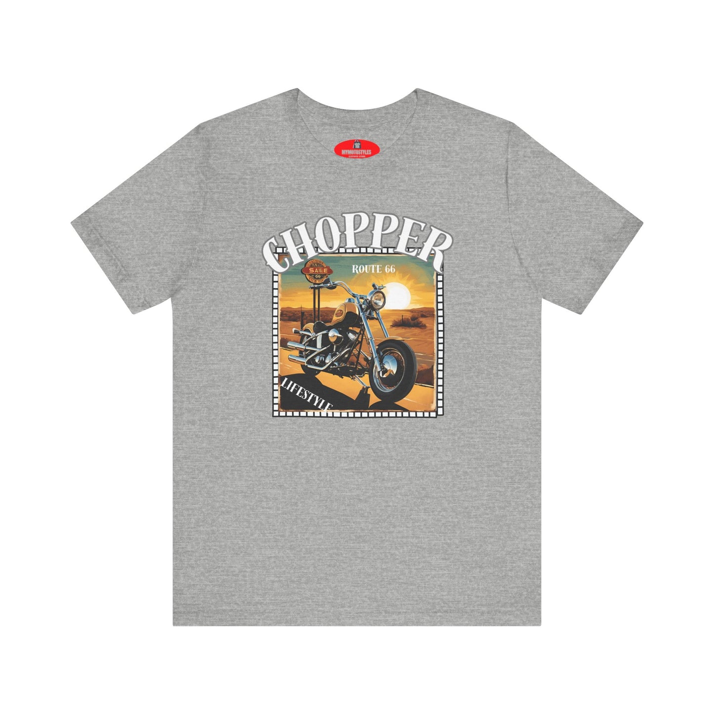 Bikerin T-shirt - Chopper Route 66 Damen - Bikerin Shirt - Vintage Design - Modern und Stylisch - Frauen Tshirt