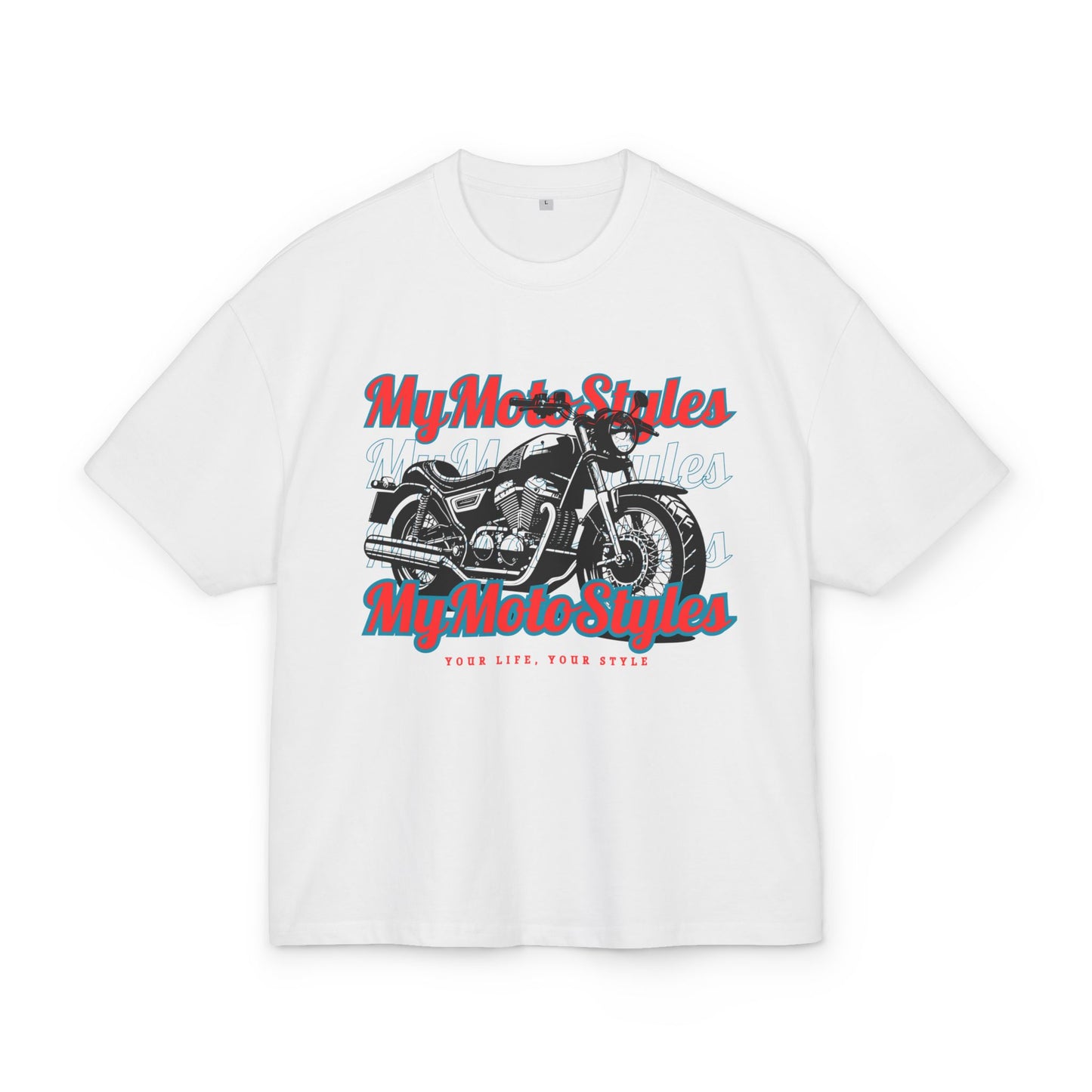 Biker Oversized T-Shirt - Women's Motorcycle Shirt - Vintage Design by My Moto Styles