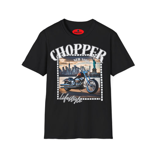 Biker T-Shirt - New York - Chopper Design - Vintage - Biker Gift Idea
