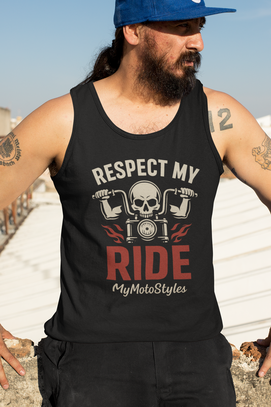 Premium Organic Tanktop "Respect my Ride"