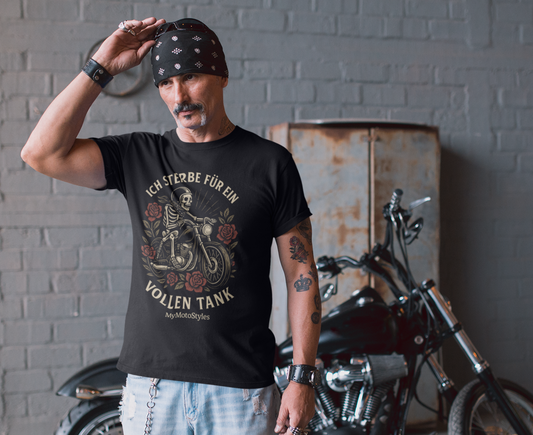 HigherBlanks Premium T-Shirt  "Sterbe fürs Fahren"