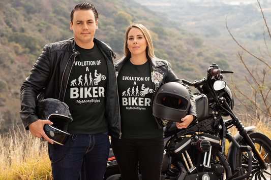 HigherBlanks Premium T-Shirt "Evolution of a Biker"