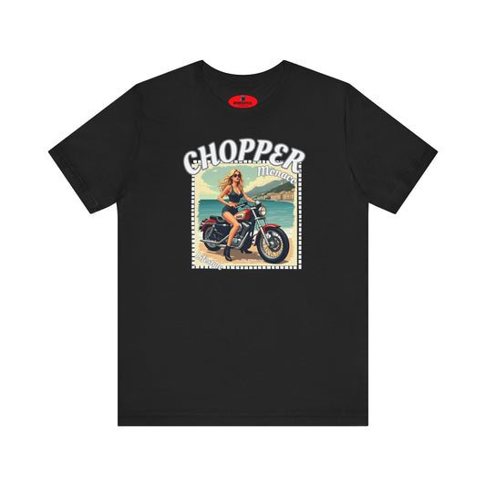 Chopper T-shirt - Modisches Bikerin T-shirt- Monaco Design - Streetwear - Frauen Shirt - Damen Tshirt - Adventure Lovers