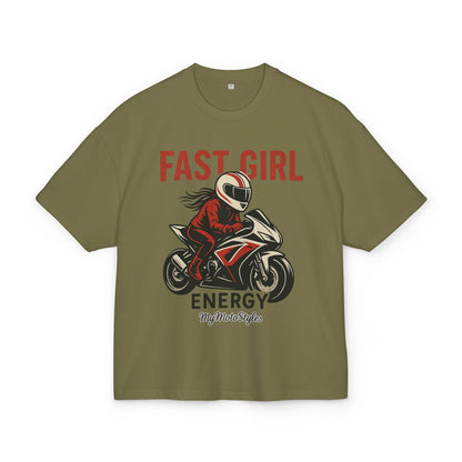 Fast Girl Energy Unisex Heavy Cotton Tee - Perfect for Motorbike Enthusiasts