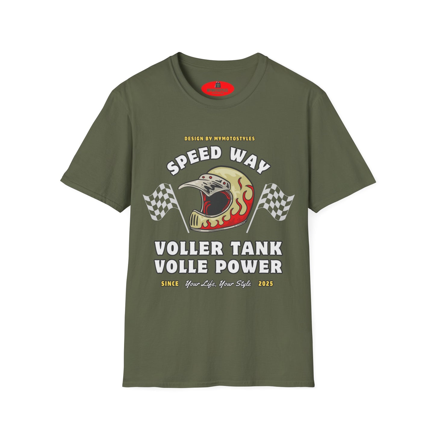Biker T-shirt - Motorcycle Shirt - Speed ​​Way Design - Motorcycle Man