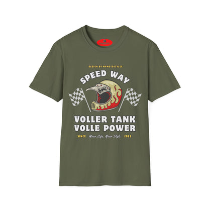 Biker T-shirt - Motorcycle Shirt - Speed ​​Way Design - Motorcycle Man