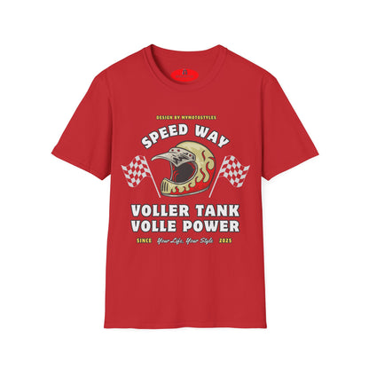 Biker T-shirt - Motorcycle Shirt - Speed ​​Way Design - Motorcycle Man