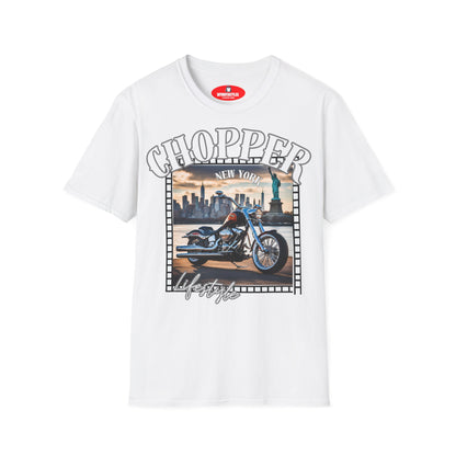 Biker T-Shirt - New York - Chopper Design - Vintage - Biker Gift Idea