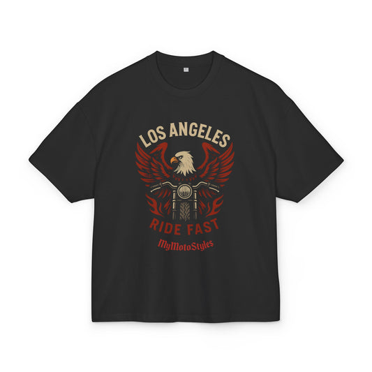 Oversized Unisex T-Shirt - Los Angeles Ride Fast - Vintage Look