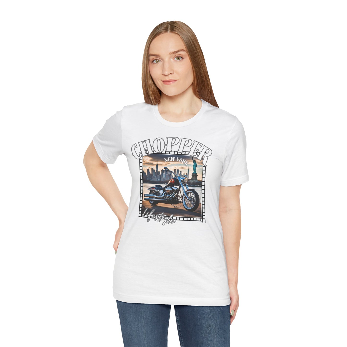 Chopper Biker T-shirt - Cool New York Design - Women's Shirt - Stylish Biker T-shirt by MyMotoStyles