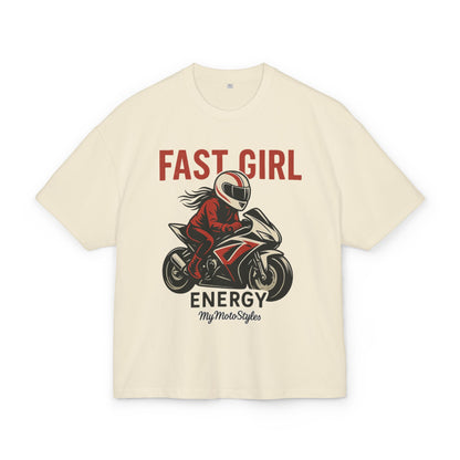 Fast Girl Energy Unisex Heavy Cotton Tee - Perfect for Motorbike Enthusiasts