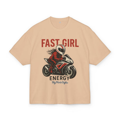 Fast Girl Energy Unisex Heavy Cotton Tee - Perfect for Motorbike Enthusiasts