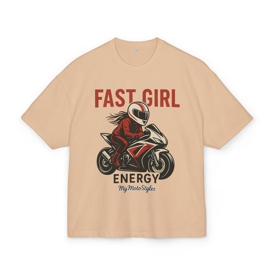 Fast Girl Energy Unisex Heavy Cotton Tee - Perfect for Motorbike Enthusiasts