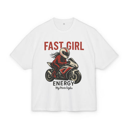 Fast Girl Energy Unisex Heavy Cotton Tee - Perfect for Motorbike Enthusiasts