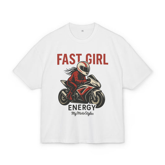Fast Girl Energy Unisex Heavy Cotton Tee - Perfect for Motorbike Enthusiasts