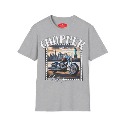 Biker T-Shirt - New York - Chopper Design - Vintage - Biker Gift Idea