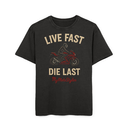 Biker Aced Washed Oversize T-Shirt - Design by MyMotoStyles