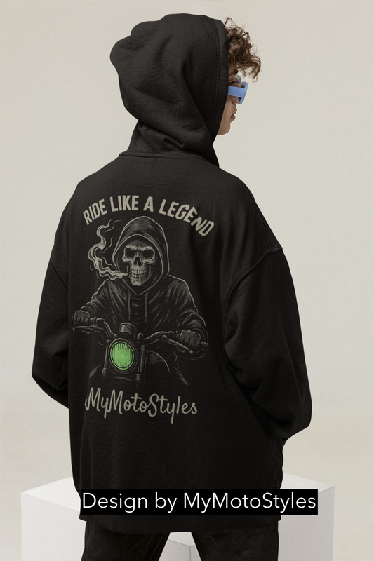 VACANCY Oversized Zipper Hoodie "Ride like a Legend"